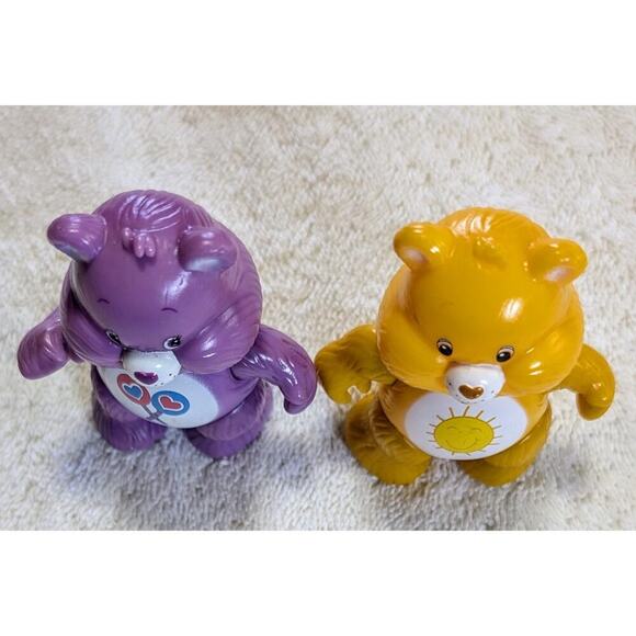 Lot 2 Care Bears PVC Figures 3" TCFC SHARE BEAR, FUNSHINE BEAR, nice - Picture 3 of 9